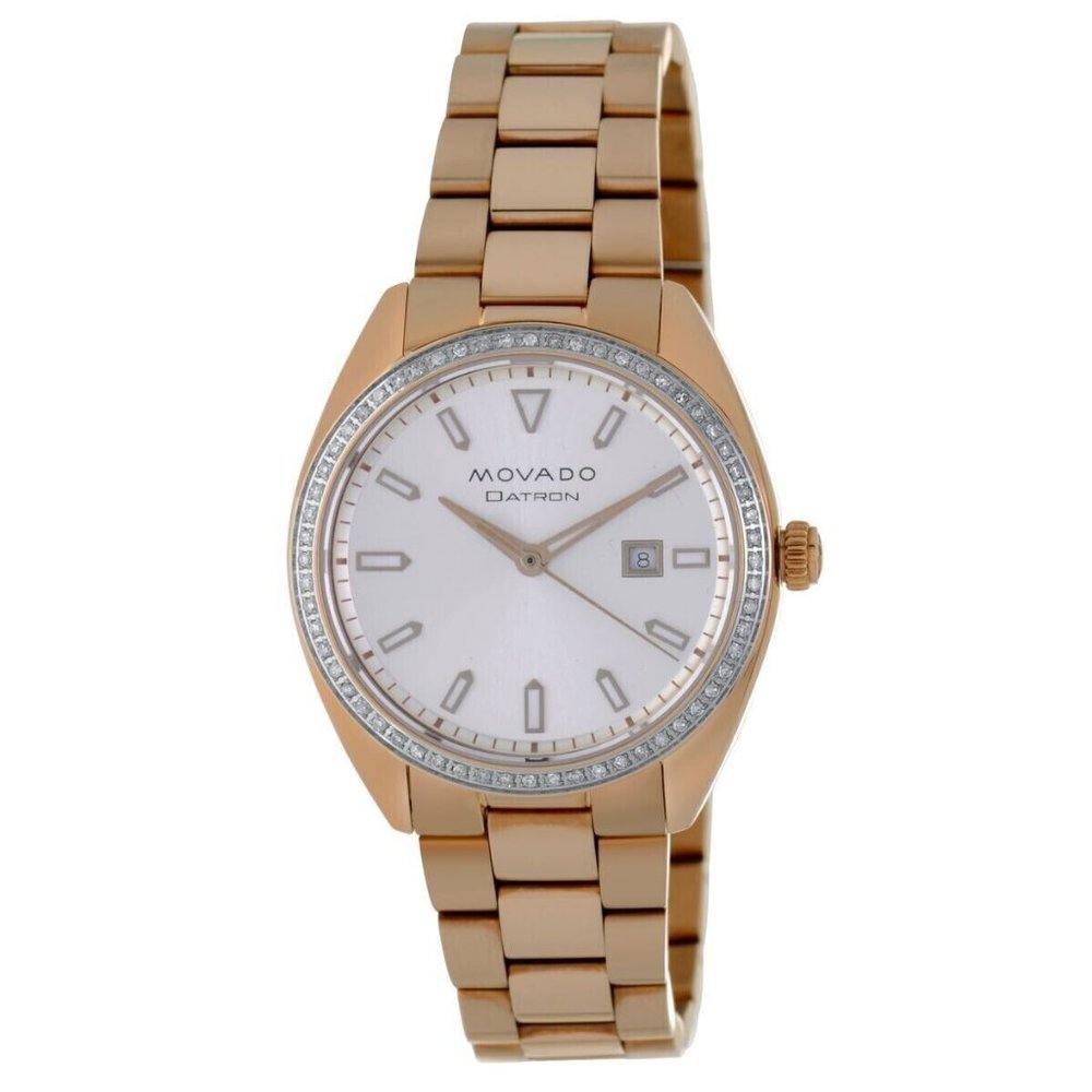 Movado White Dial Diamond Rose Gold Watch (1495$ MSRP)